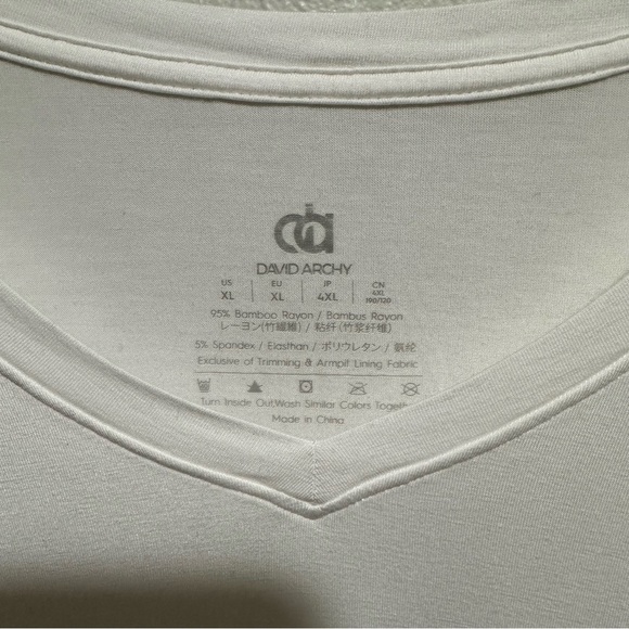 David Archy Bamboo V Neck Undershirt - Picture 4 of 5